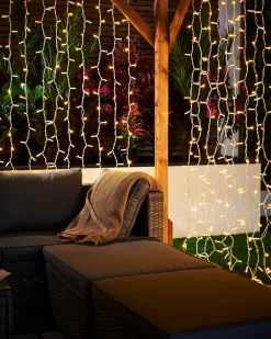 WeRChristmas LINK PRO LED Curtain Lights, White Cable, 2.5 M Drop, Warm White^ Link Pro|Curtain & Net Lights