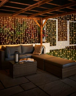 WeRChristmas LINK PRO LED Curtain Lights, White Cable, 2.5 M Drop, Warm White^ Link Pro|Curtain & Net Lights