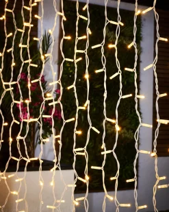 WeRChristmas LINK PRO LED Curtain Lights, White Cable, 2.5 M Drop, Warm White^ Link Pro|Curtain & Net Lights