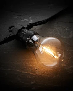 WeRChristmas LINK PRO LED Festoon Lights, A60 Filament Bulb, Black Cable, Warm White^ Link Pro|Festoon Lights