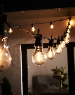 WeRChristmas LINK PRO LED Festoon Lights, A60 Filament Bulb, Black Cable, Warm White^ Link Pro|Festoon Lights