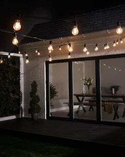 WeRChristmas LINK PRO LED Festoon Lights, A60 Filament Bulb, Black Cable, Warm White^ Link Pro|Festoon Lights