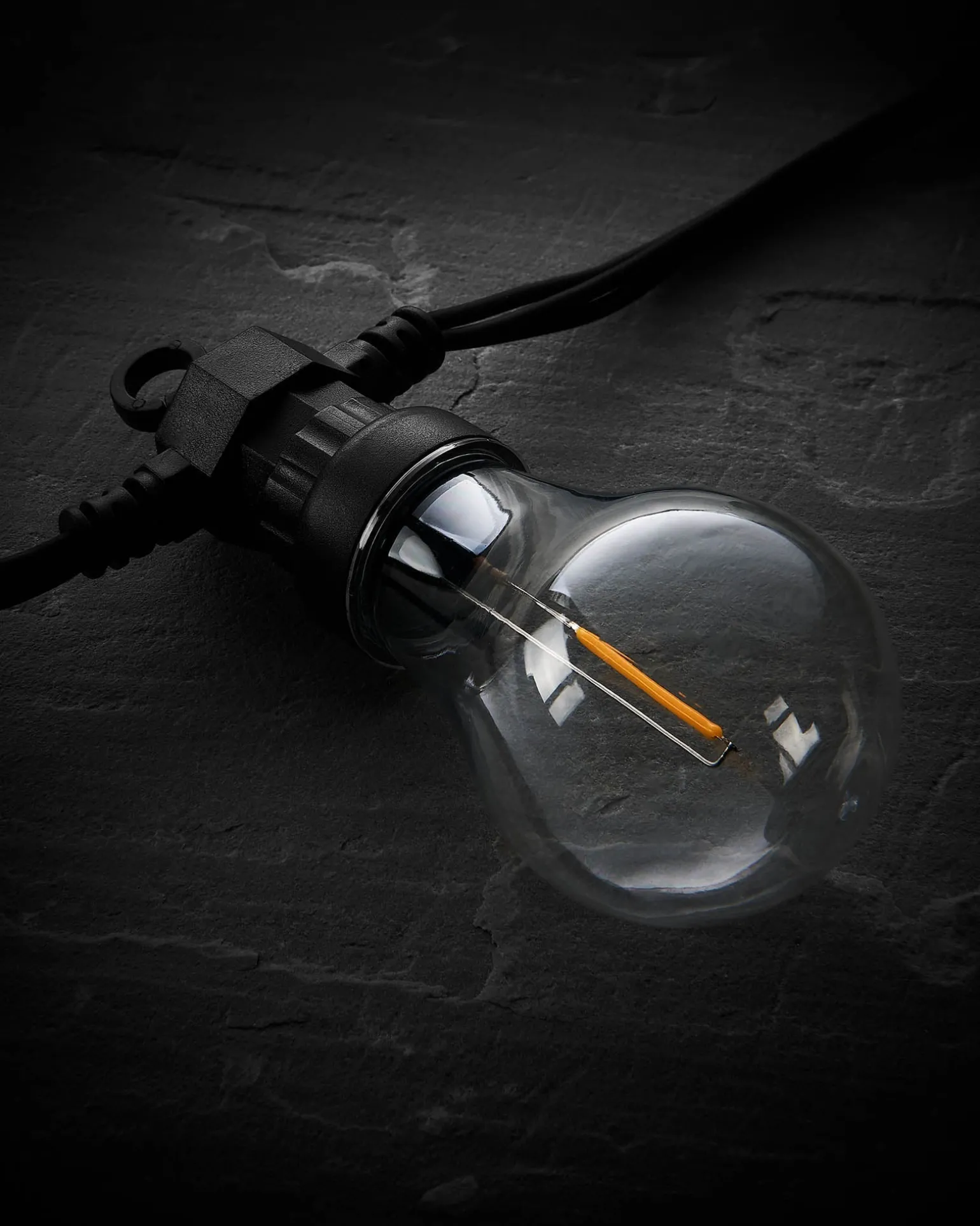 WeRChristmas LINK PRO LED Festoon Lights, A60 Filament Bulb, Black Cable, Warm White^ Link Pro|Festoon Lights