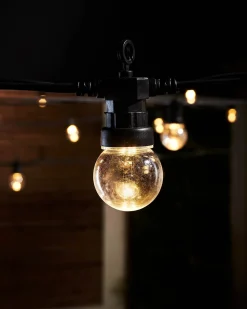 WeRChristmas LINK PRO LED Festoon Lights, Clear Bulb, Black Cable, Warm White^ Link Pro|Festoon Lights