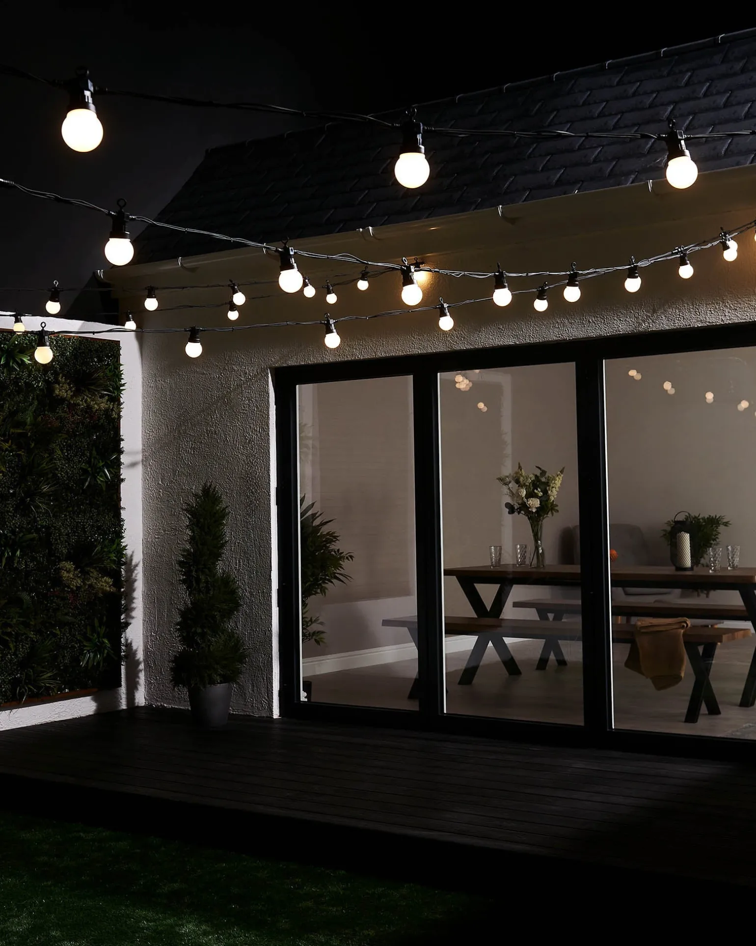 WeRChristmas LINK PRO LED Festoon Lights, Black Cable, Warm White^ Link Pro|Festoon Lights