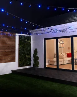 WeRChristmas LINK PRO LED String Lights, Black Cable, Blue^ Link Pro|Fairy Lights