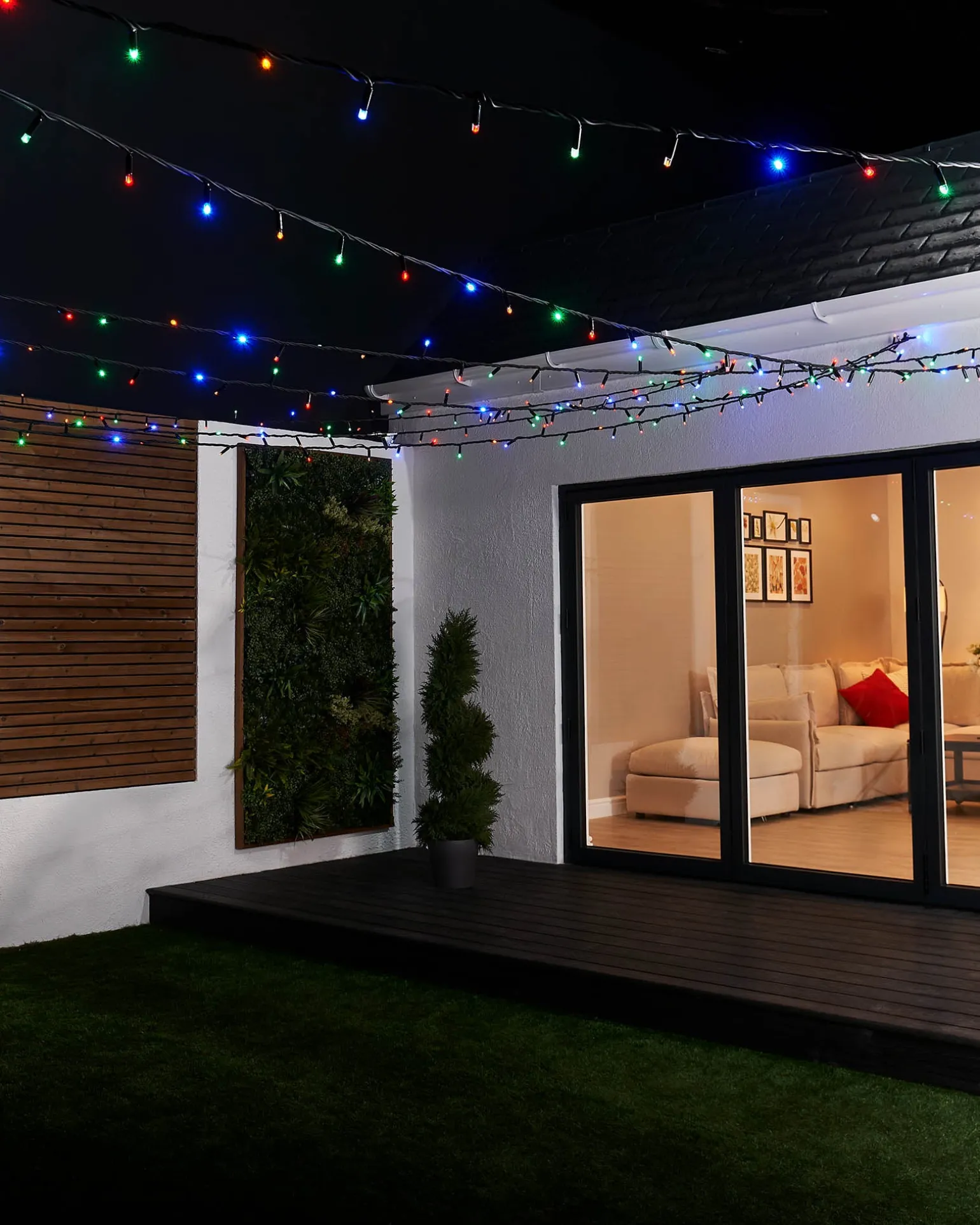 WeRChristmas LINK PRO LED String Lights, Black Cable, Multi Colour^ Link Pro|Fairy Lights