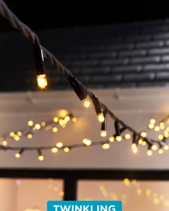 WeRChristmas LINK PRO Twinkle LED String Lights, Black Cable, Warm White^ Link Pro|Fairy Lights