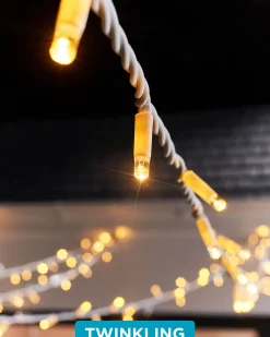 WeRChristmas LINK PRO Twinkle LED String Lights, White Cable, Warm White^ Link Pro|Fairy Lights
