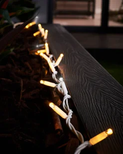 WeRChristmas LINK PRO Twinkle LED String Lights, White Cable, Warm White / White^ Link Pro|Connectable Lights