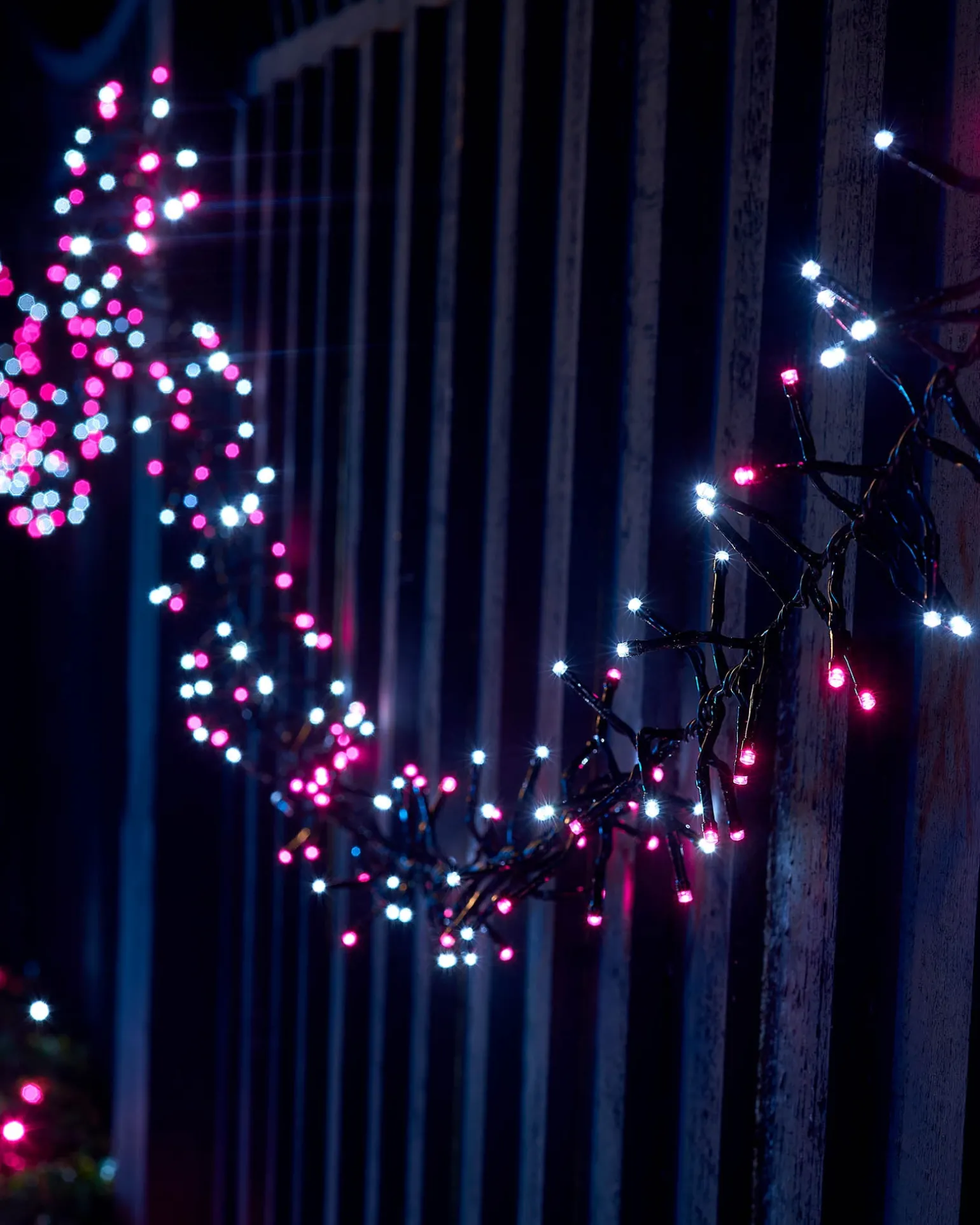 WeRChristmas LINK UP LED Cluster Lights, Black Cable, Pink / White^ Link Up|Cluster Lights