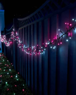 WeRChristmas LINK UP LED Cluster Lights, Black Cable, Pink / White^ Link Up|Cluster Lights