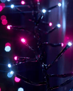 WeRChristmas LINK UP LED Cluster Lights, Black Cable, Pink / White^ Link Up|Cluster Lights