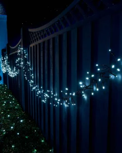 WeRChristmas LINK UP LED Cluster Lights, Black Cable, White^ Link Up|Connectable Lights