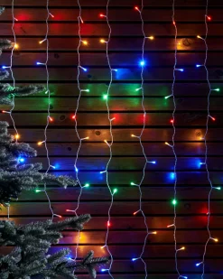 WeRChristmas LINK UP LED Curtain Lights, White Cable, 2 M X 2.5 M, Multi Colour^ Link Up|Curtain & Net Lights