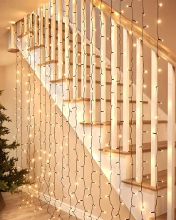 WeRChristmas LINK UP LED Curtain Lights, Black Cable, 1 M X 1.2 M, Warm White^ Link Up|Curtain & Net Lights