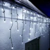WeRChristmas LINK UP LED Icicle Lights, Black Cable, White^ Link Up|Connectable Lights