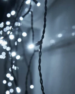 WeRChristmas LINK UP LED Icicle Lights, Black Cable, White^ Link Up|Connectable Lights