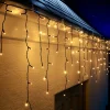WeRChristmas LINK UP LED Icicle Lights, Black Cable, Warm White^ Link Up|Icicle Lights
