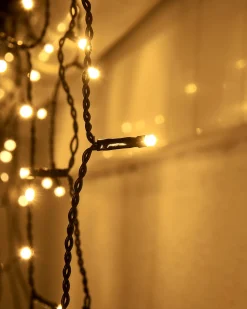 WeRChristmas LINK UP LED Icicle Lights, Black Cable, Warm White^ Link Up|Icicle Lights
