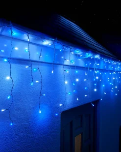 WeRChristmas LINK UP LED Icicle Lights, White Cable, Blue / White^ Link Up|Icicle Lights