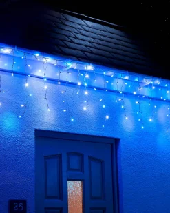 WeRChristmas LINK UP LED Icicle Lights, White Cable, Blue / White^ Link Up|Icicle Lights