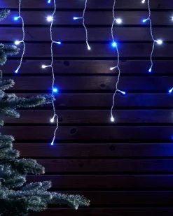 WeRChristmas LINK UP LED Icicle Lights, White Cable, Blue / White^ Link Up|Icicle Lights