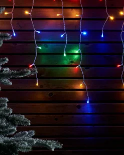 WeRChristmas LINK UP LED Icicle Lights, White Cable, Multi Colour^ Link Up|Icicle Lights