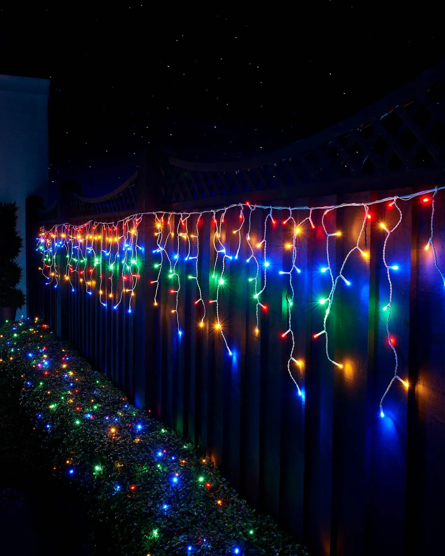 WeRChristmas LINK UP LED Icicle Lights, White Cable, Multi Colour^ Link Up|Icicle Lights