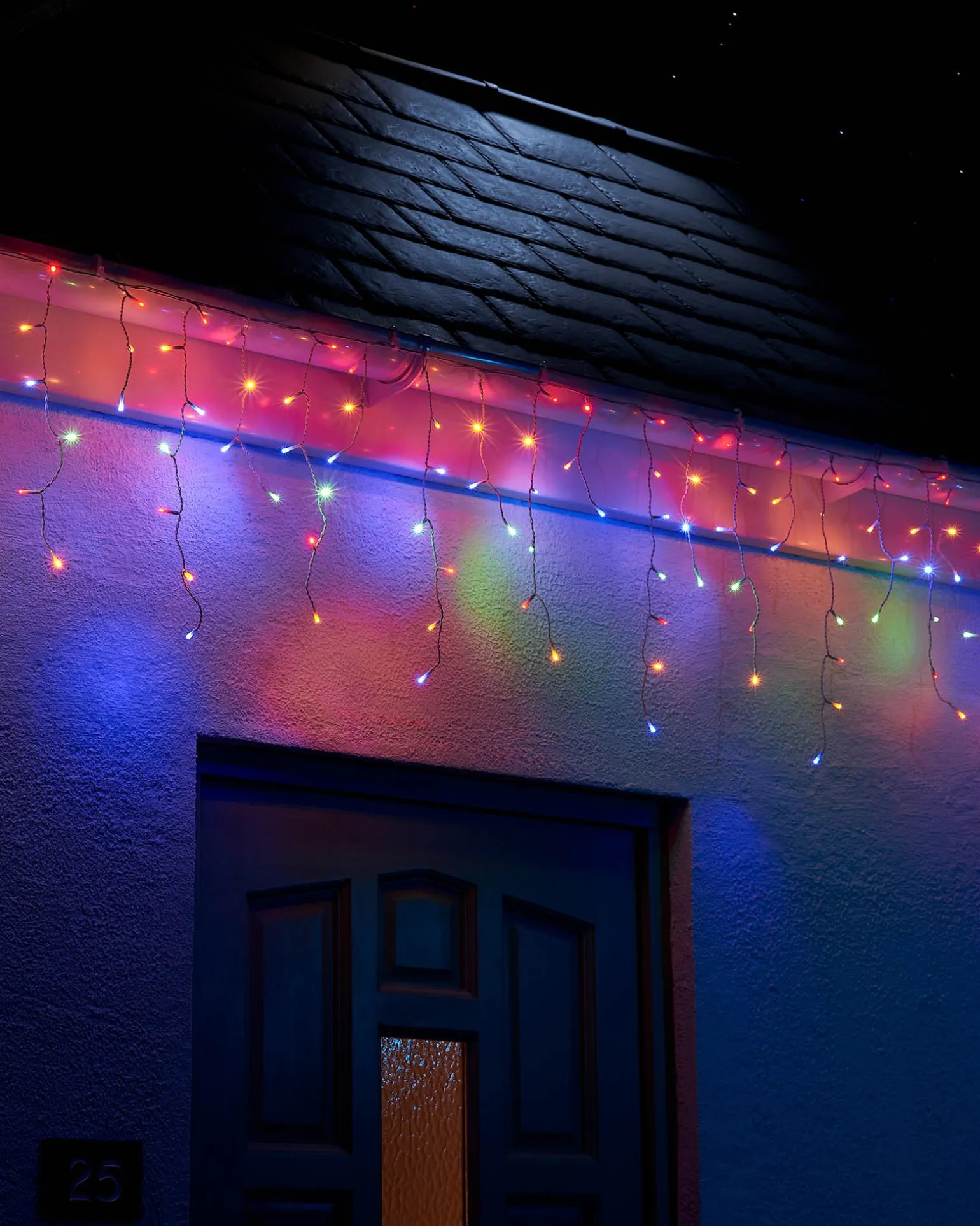 WeRChristmas LINK UP LED Icicle Lights, White Cable, Multi Colour^ Link Up|Icicle Lights