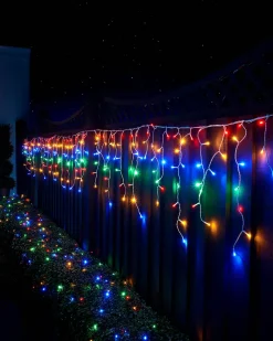WeRChristmas LINK UP LED Icicle Lights, White Cable, Multi Colour^ Link Up|Icicle Lights