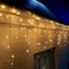 WeRChristmas LINK UP LED Icicle Lights, White Cable, Warm White^ Link Up|Connectable Lights
