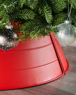 WeRChristmas Matt Metal Tree Collar, Red, 66 Cm^ Skirts & Collars