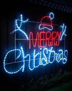 WeRChristmas Merry Christmas Rope Light Silhouette, 1.2 M^ Festive Star, Snowflake & Sign Lights