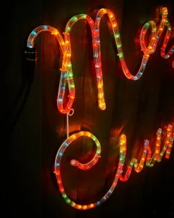 WeRChristmas Merry Christmas Rope Light Silhouette, 100 Cm^ Festive Star, Snowflake & Sign Lights