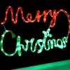 WeRChristmas Merry Christmas Rope Light Silhouette, 55 Cm^ Window Silhouettes|Festive Star, Snowflake & Sign Lights