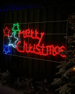 WeRChristmas Merry Christmas Rope Light Silhouette, 125 Cm^ Festive Star, Snowflake & Sign Lights