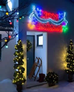 WeRChristmas Merry Christmas Rope Light Silhouette, 195 Cm^ Festive Star, Snowflake & Sign Lights