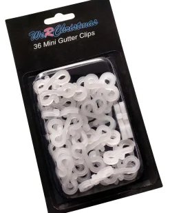 WeRChristmas Mini Gutter Hooks, White, Pack Of 36^ Accessories
