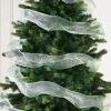 WeRChristmas Mint Green Mesh With Silver Foil, 9 M^ Deco Mesh
