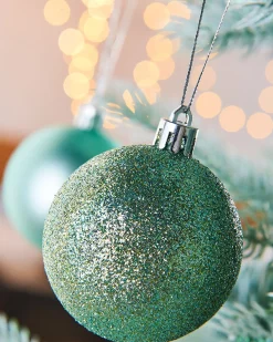 WeRChristmas Mint Green Shatterproof Baubles, 42 Pack, 6 Cm^ Shatterproof Baubles