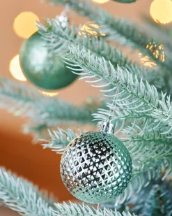 WeRChristmas Mint Green Shatterproof Baubles, 50 Pack, 6 Cm^ Shatterproof Baubles