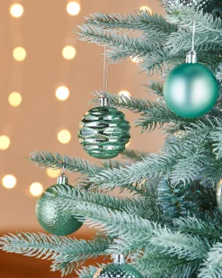 WeRChristmas Mint Green Shatterproof Baubles, 50 Pack, 6 Cm^ Shatterproof Baubles