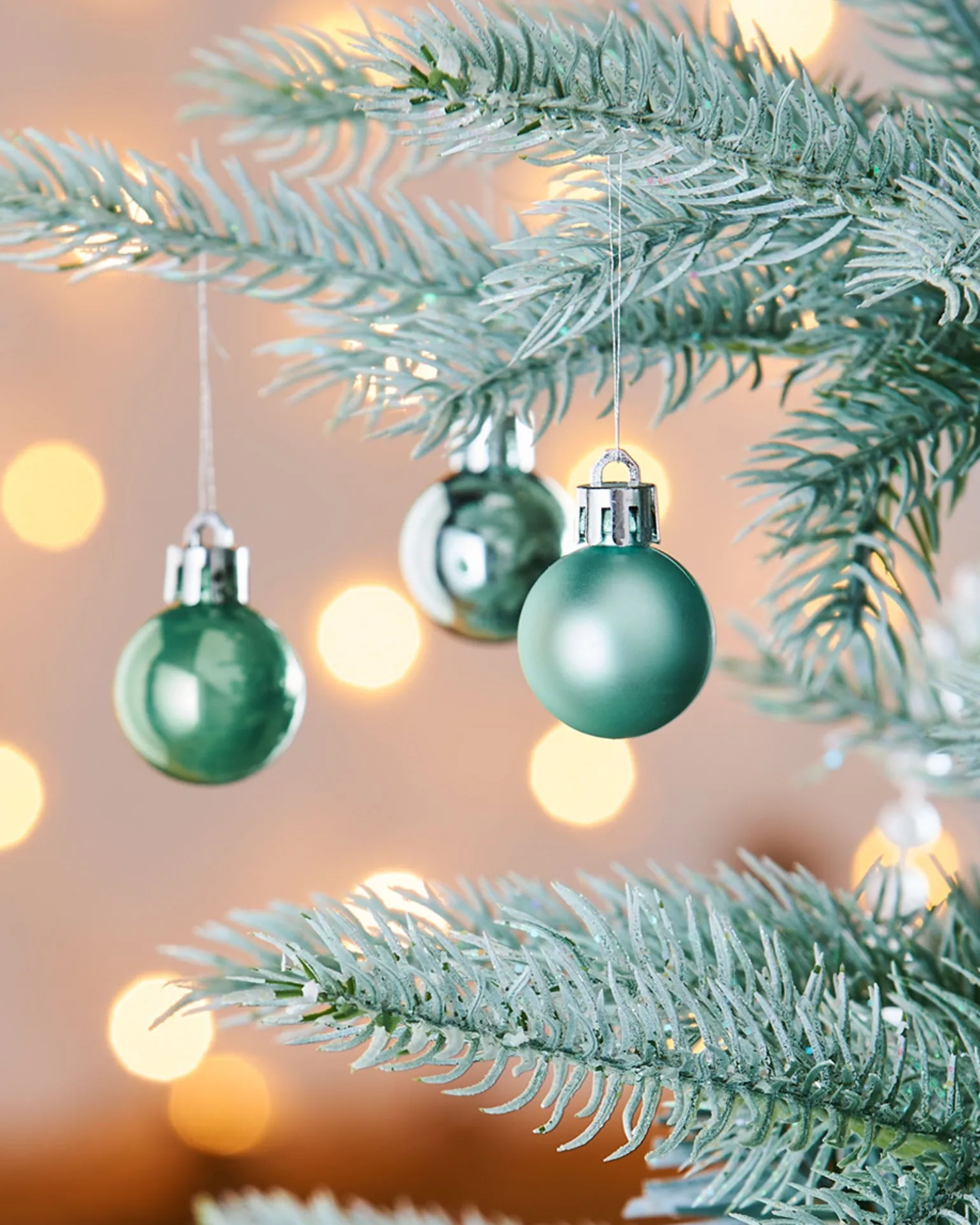 WeRChristmas Mint Green Shatterproof Baubles, 36 Pack, 3 Cm^ Shatterproof Baubles