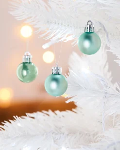 WeRChristmas Mint Green Shatterproof Baubles, 36 Pack, 3 Cm^ Shatterproof Baubles