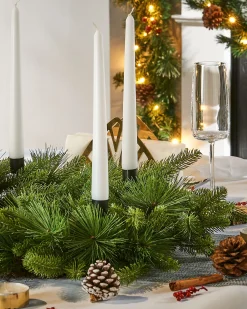 WeRChristmas Mixed Pine Candle Holder Wreath, 60 Cm^ Table Decorations|Plain Wreaths