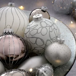 WeRChristmas Moonbeam Glass Baubles, 20 Pack^ Glass Baubles