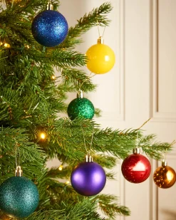 WeRChristmas Multi-Colour Shatterproof Bauble, 50 Pack^ Shatterproof Baubles