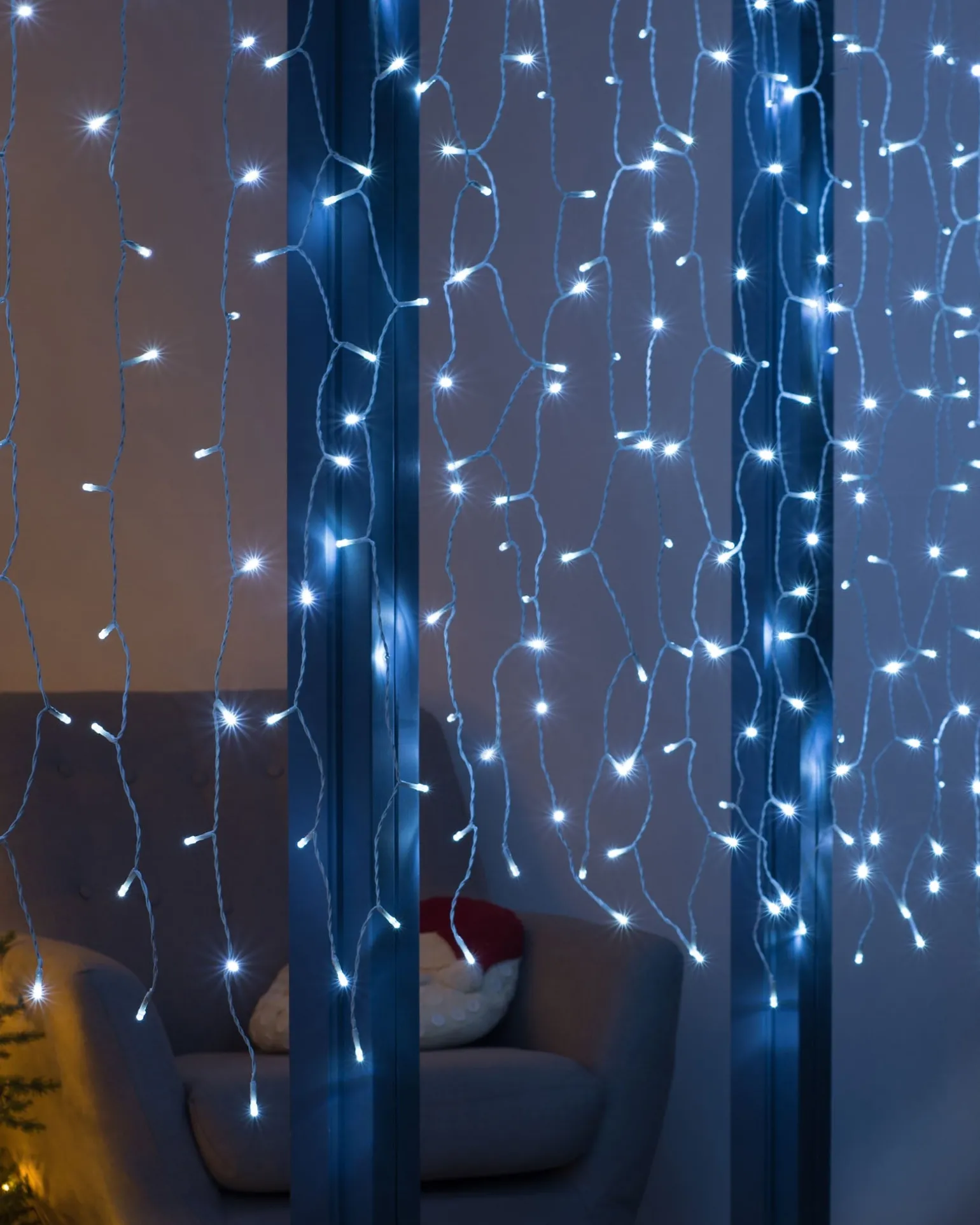 WeRChristmas Multi-Function 500 LED Connectable Curtain Light String, Bright White^ Connectable Lights
