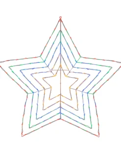 WeRChristmas Multi-Function Star Silhouette, 118 Cm^ Festive Star, Snowflake & Sign Lights